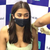 Pooja Hegde gets 'jabbed' with the cutest reaction before getting back to sets