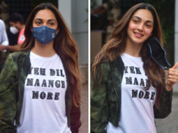 Kiara Advani looks her stylish best in Dil Maange More T-shirt and denim pants as she heads to Kargil with the team of Shershaah