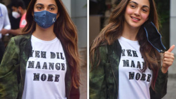 Kiara Advani looks her stylish best in Dil Maange More T-shirt and denim pants as she heads to Kargil with the team of Shershaah