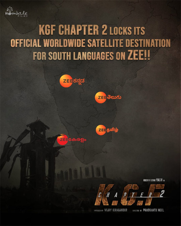 KGF Chapter 2 south satellite rights sold for a record price to ZEE