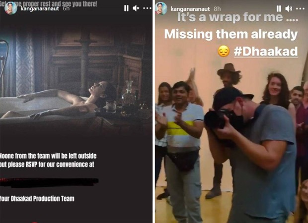 Kangana Ranaut wraps up shoot of Dhaakad; shares a farewell video on Instagram