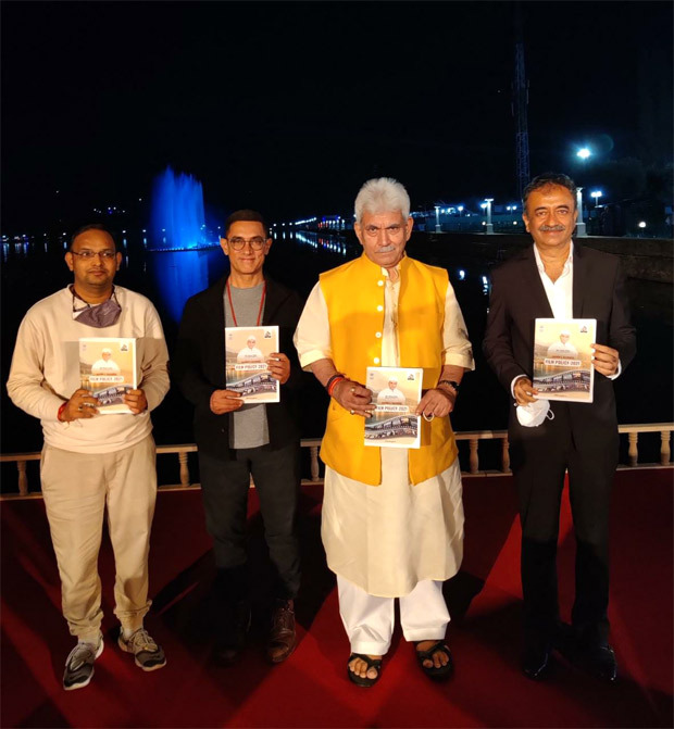 Aamir Khan, Rajkumar Hirani, Mahaveer Jain join Lt Governor of Jammu and Kashmir Manoj Sinha to launch new film policy; DETAILS inside