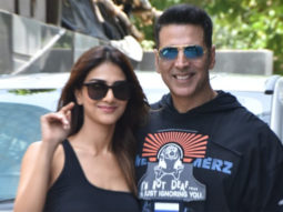 Akshay Kumar and Vaani Kapoor spotted at Pooja Entertainment for promoting Bell Bottom