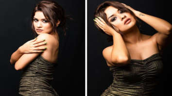 Avneet Kaur stuns in strapless body-con charcoal dress