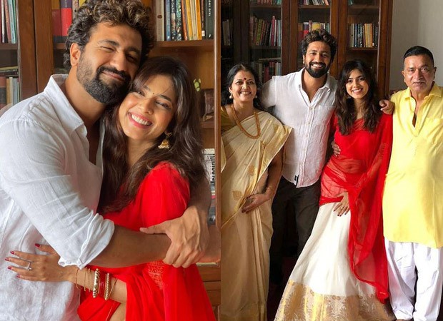 "Childhood friends, family, great food, and plenty of laughter", says Malvika Mohanan as she celebrated Onam with childhood friend Vicky Kaushal