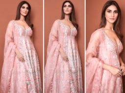 For Bellbottom trailer launch, Vaani Kapoor stuns in blush pink hand embroided Anita Dongre dress worth Rs.1.7 lakh