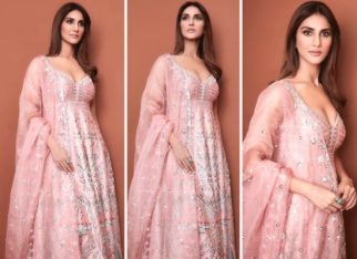For Bellbottom trailer launch, Vaani Kapoor stuns in blush pink hand embroided Anita Dongre dress worth Rs.1.7 lakh