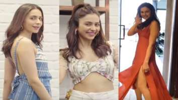 From a backless jumpsuit to a breezy maxi dress, Rakul Preet Singh displays her fashion choices in latest Instagram reel