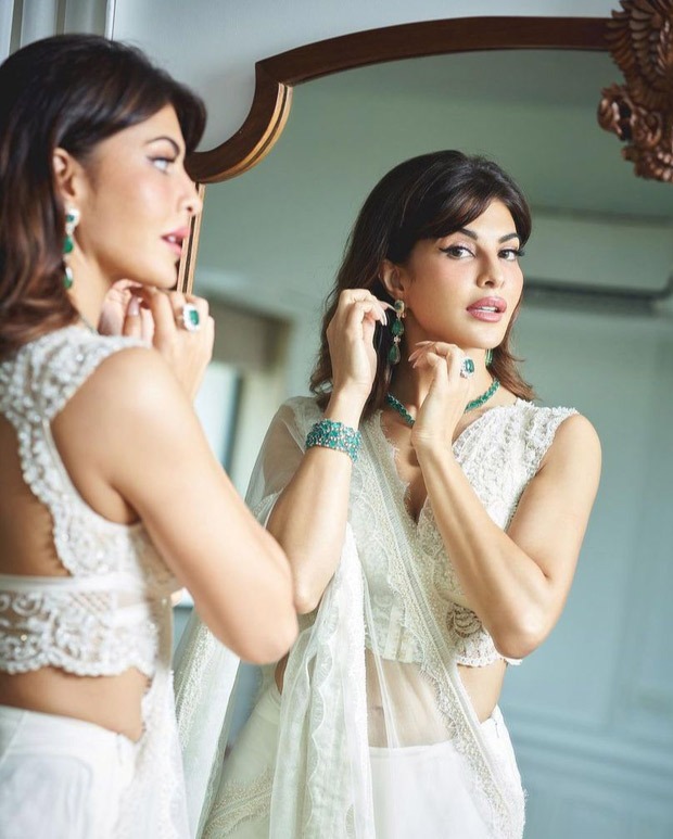 Jacqueline Fernandez is a vision in white as she sends love and peace from Sri Lanka on the occasion of India's 75th Independence Day