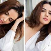 Jasmin Bhasin glows in oversized white shirt in latest photos