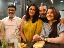 Kamal Haasan spends time with friends from the industry, including Ramya Krishnan, Khushboo, Mohan, and K. Bhagyaraj
