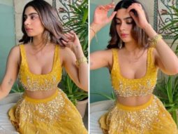 Khushi Kapoor looked stunning in a bright yellow lehenga worth nearly Rs. 40,000 at Rhea Kapoor’s wedding