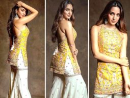Kiara Advani shines in a mustard halter kurta and gharara set worth Rs. 55,000 for Shershaah promotions