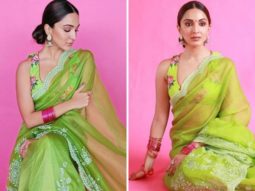 Kiara Advani stuns in an embroidered neon green saree worth Rs. 48,000