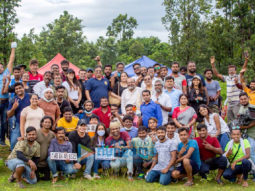 On the sets of the movie Lost