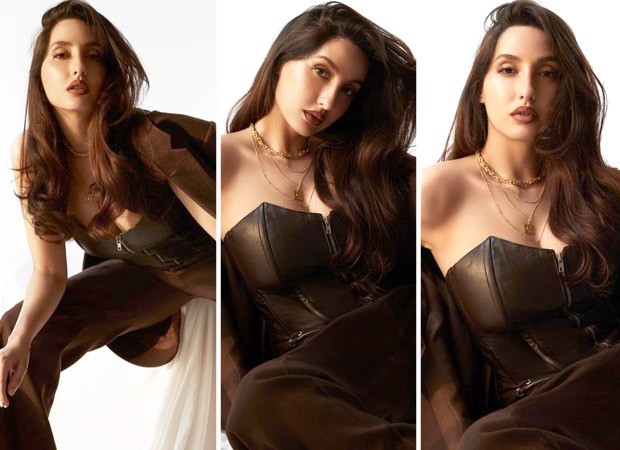 Nora Fatehi teams all-black top and leather pants with boots and bag worth  more than ₹3 lakh