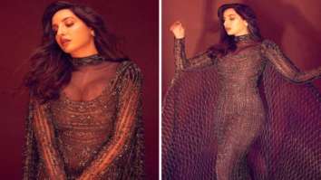 Nora Fatehi is a complete smoke-storm in embellished copper gown
