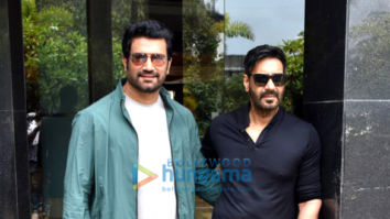 Photos: Ajay Devgn and Sharad Kelkar snapped promoting his film Bhuj – The Pride of India