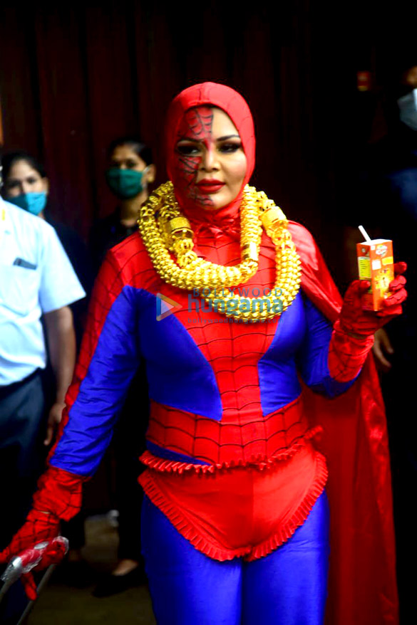 Photos Rakhi Sawant snapped in Spiderman outfit for Bigg Boss OTT (5) | Rakhi  Sawant Images - Bollywood Hungama