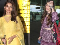 Pooja Hegde and Laxmi Rai spotted at Airport