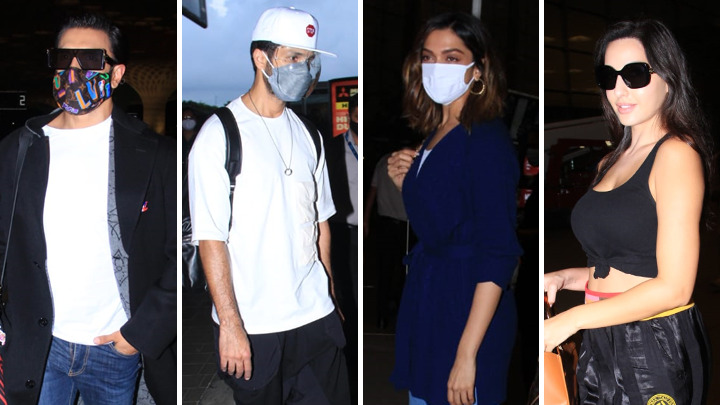Ranveer Singh, Shahid Kapoor, Deepika Padukone, Nora Fatehi and others snapped at the airport