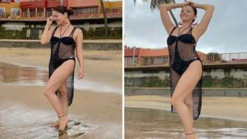 Rubina Dilaik looks sultry in all black monokini as she enjoys her beach days