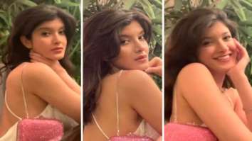 Shanaya Kapoor shares a few glamorous snaps donning satin backless dress