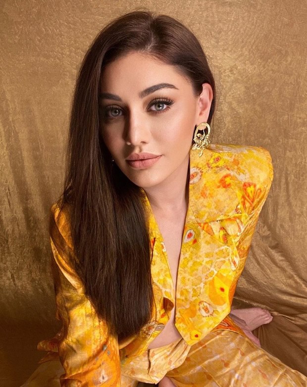 Shefali Jariwala goes bold in a printed yellow jacket and pants worth Rs. 6,300