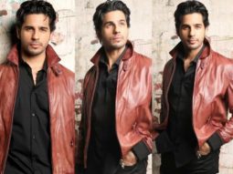 Sidharth Malhotra looks dapper brown leather jacket for Shershaah promotions on the set of The Kapil Sharma Show