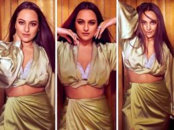 Sonakshi Sinha makes a sizzling statement in a crystallised bralette and green slit skirt