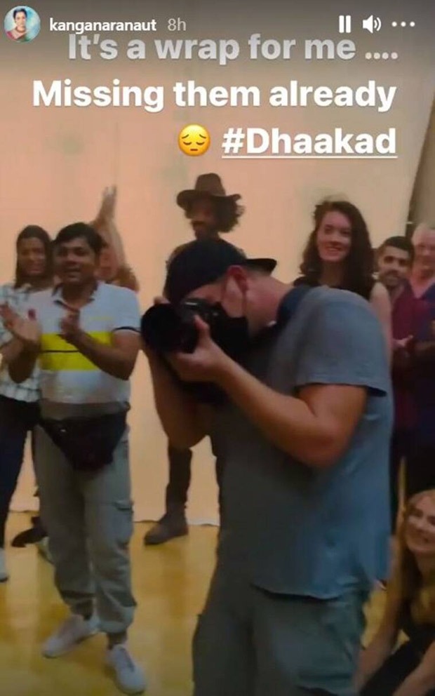 Kangana Ranaut wraps up shoot of Dhaakad; shares a farewell video on Instagram 