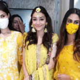 Rhea Chakraborty and Krystle D’Souza look stunning at Rumi Jaffery's daughter Alfia's Mehendi ceremony