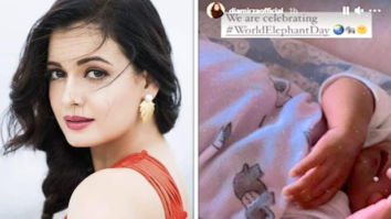 Dia Mirza gives a glimpse of her baby boy Avyaan Azaad Rekhi in a cute elephant print onesie