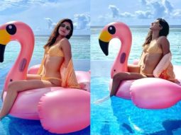 Ananya Panday turns up the heat in a sexy orange and white checkered bikini during her vacation in Maldives