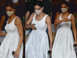 Deepika Padukone meets the team of Fighter donning an unusual outfit