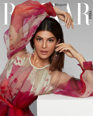 Jacqueline Fernandez on the cover of Harper's Bazaar