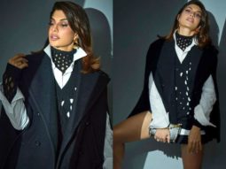 Jacqueline Fernandez gives the boss lady vibes as she stuns in an oversized blazer dress