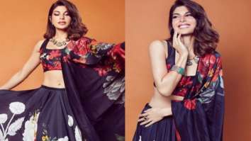 Jacqueline Fernandez poses in a floral print lehenga worth Rs. 55,000