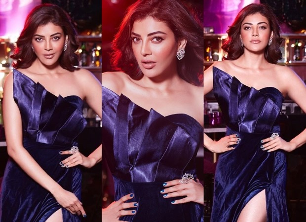 Prabhas Kajal Xxx Sex Video - Kajal Aggarwal looks radiant dark strapless blue gown with thigh-high slit  : Bollywood News - Bollywood Hungama