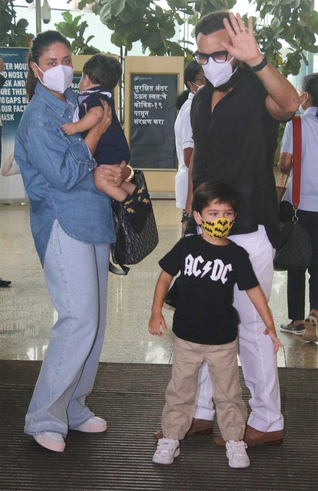 Kareena Kapoor Khan spotted at the airport with Saif Ali Khan and kids Taimur and Jeh carrying a Dior bag worth Rs. 2.8 lakh