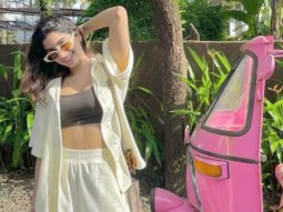 Khushi Kapoor soaks in the sun in yellow overlay and shorts paired with crop top