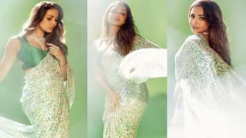 Malaika Arora shines in a blingy sequin saree by Manish Malhotra