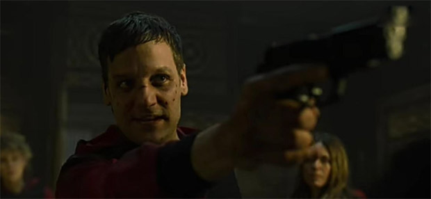 Money Heist 5 Part 2: Professor 'disappears' and gang points guns at each in exclusive clip dropped on Saturday