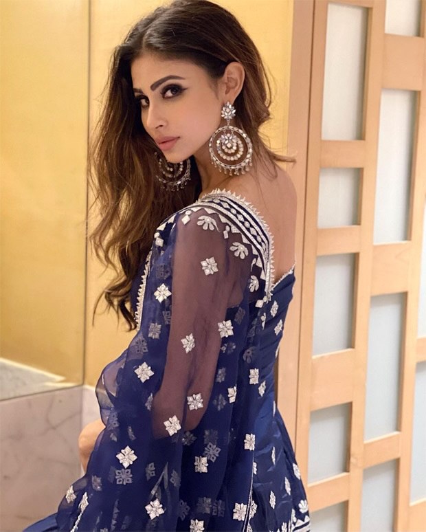 Mouni Roy looks opulent in navy blue embellished silk sharara worth Rs.26,500
