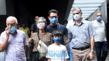 Photos: Aamir Khan, Kiran Rao and Azad Khan spotted in Bandra