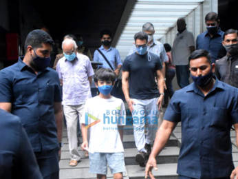 Photos: Aamir Khan, Kiran Rao and Azad Khan spotted in Bandra