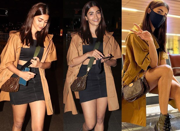 PICS : Pooja Hegde Dressed in Black with 2 Lakh Louis Vuitton