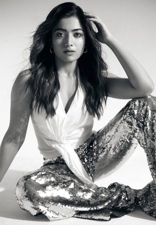 Rashmika Mandanna stuns in monochrome photo, dons sequin pants