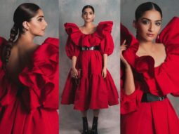 Sonam Kapoor attends the launch of ‘The BoF Show With Imran Amed’ wearing Alexander McQueen