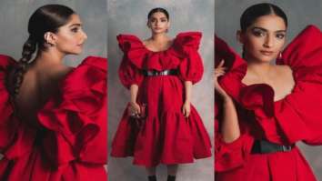 Sonam Kapoor attends the launch of ‘The BoF Show With Imran Amed’ wearing Alexander McQueen